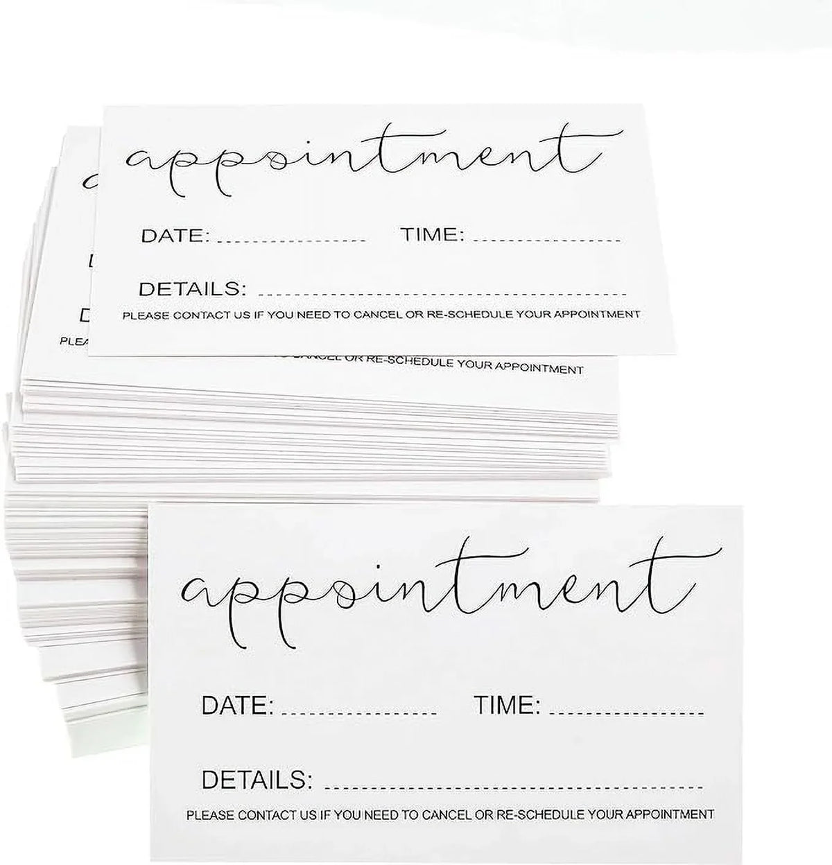 RXBC2011 Appointment Reminder Cards (Pack of 100) for Beauty Makeup Hair Nail Salon Barber Shop Restaurants Therapist Pack of 100