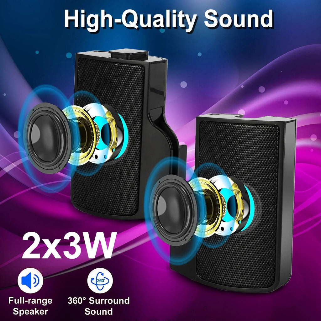 Stereo Sound Mini External USB Computer Speakers Notebook Tablet Clip-on Soundbar