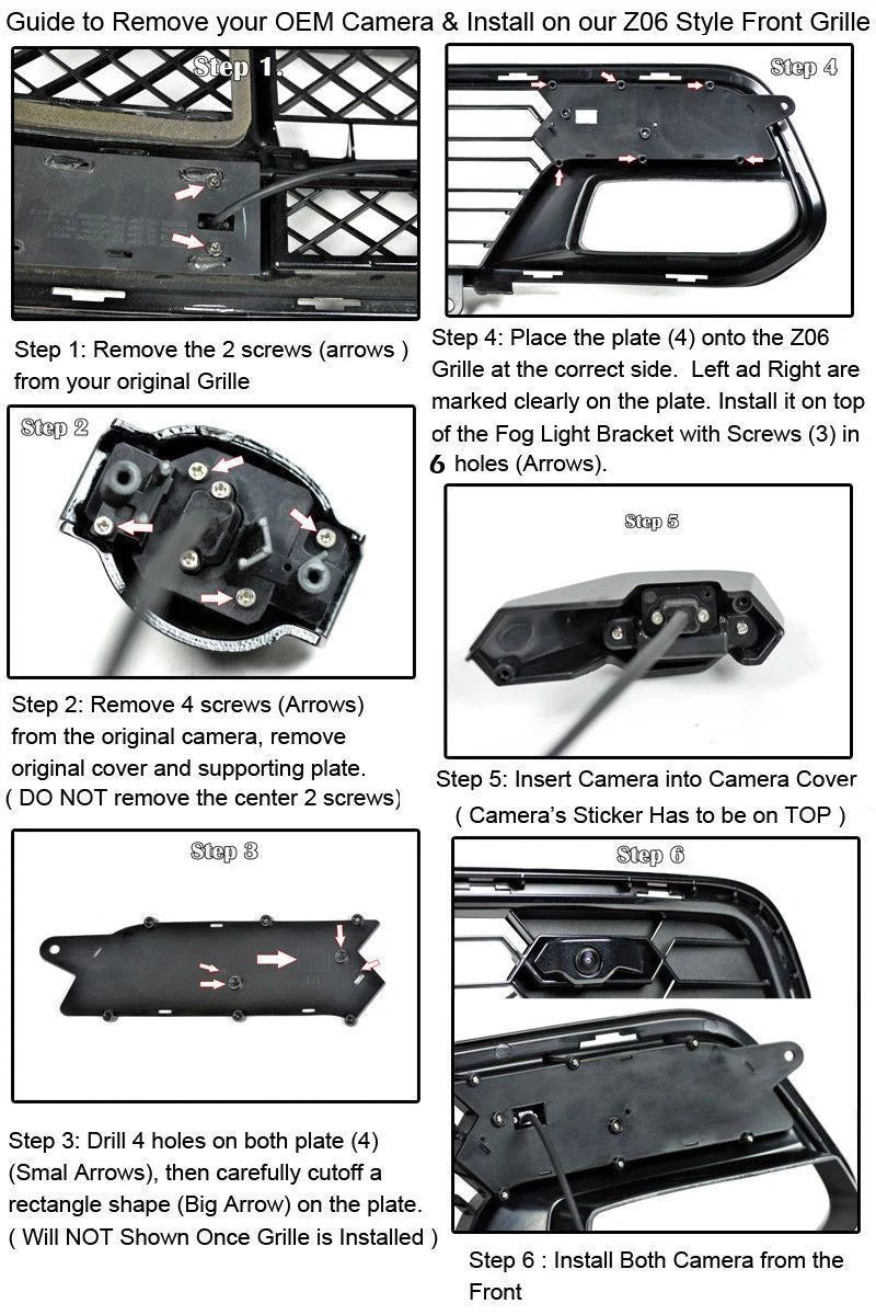 Extreme Online Store Replacement for 2014-2019 Chevrolet Corvette C7 All Models | GM Factory Z06 Style Painted Carbon Flash Metallic Front Bumper Lower Grille Cover (with Front Camera Bracket)