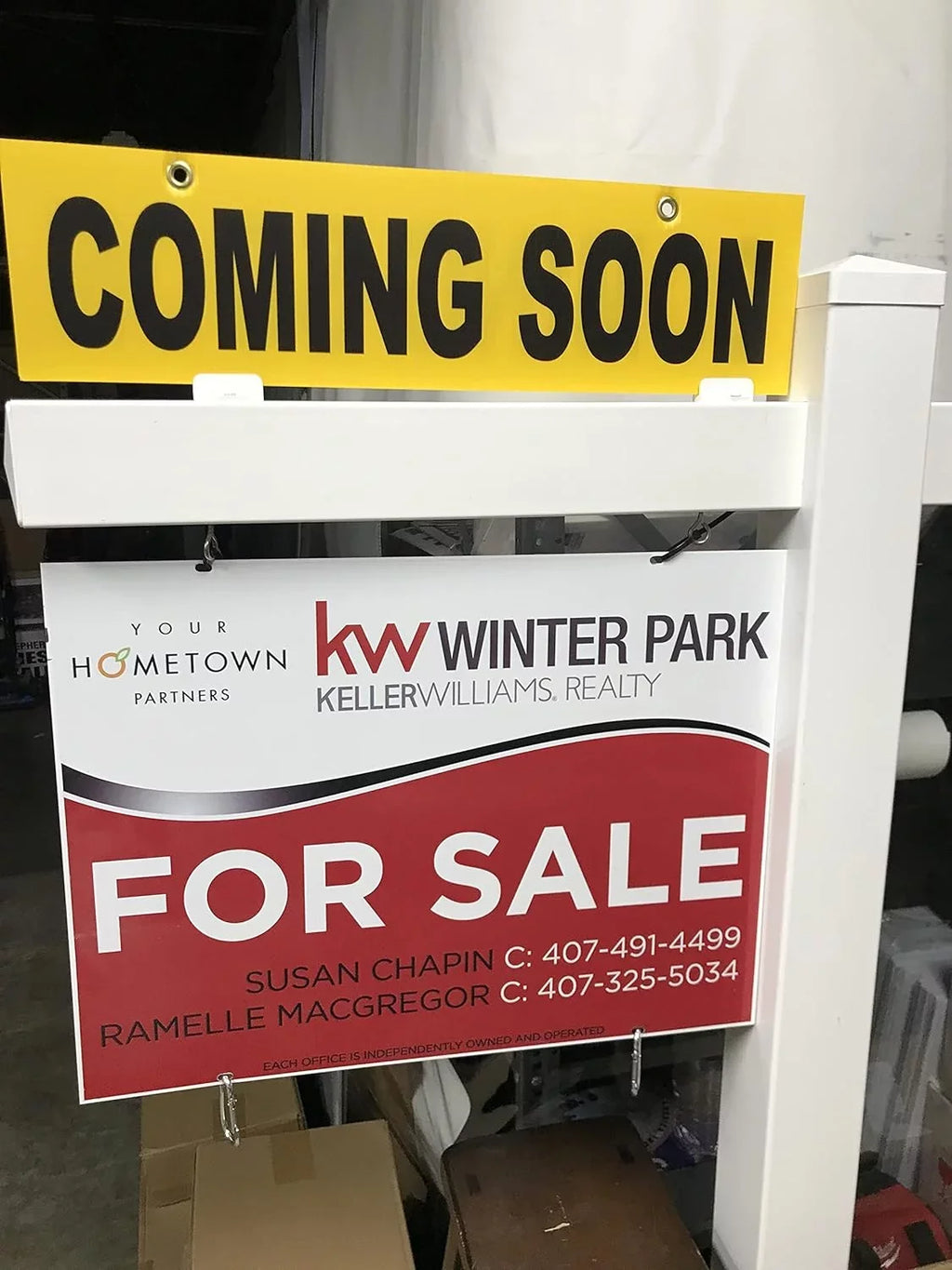 5 Pack COMING SOON Yellow Sign 6” X 24" (COMING SOON) Pre-Printed Double Sides Yellow Corrugated Plastic 4Mm; Sign Board 4Mm; ***Sign ; Metal Sign & Sign Post Not Included; Ship Same D