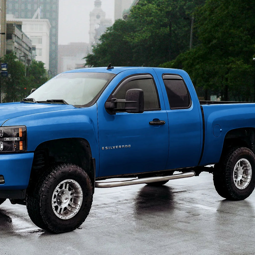 Goodyear Shatterproof in-Channel Window Deflectors for Chevrolet(Chevy) Silverado 2500HD/3500HD 2007-2014 Extended Cab,Rain Guards,Window Visors for Cars,Vent Deflector,Car Accessories,4 pcs-GY007713