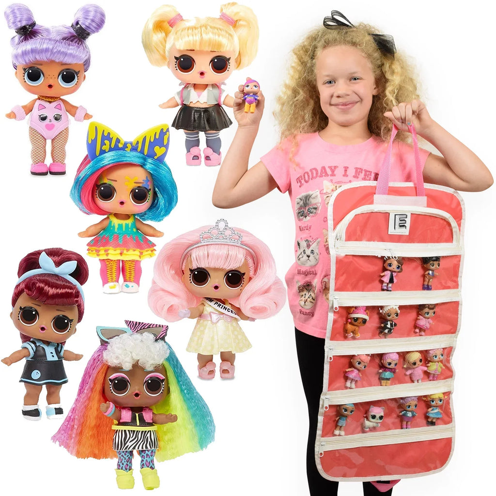 EASYVIEW Toy Storage Organizer Case Compatible LOL Doll Bundle (2-items)