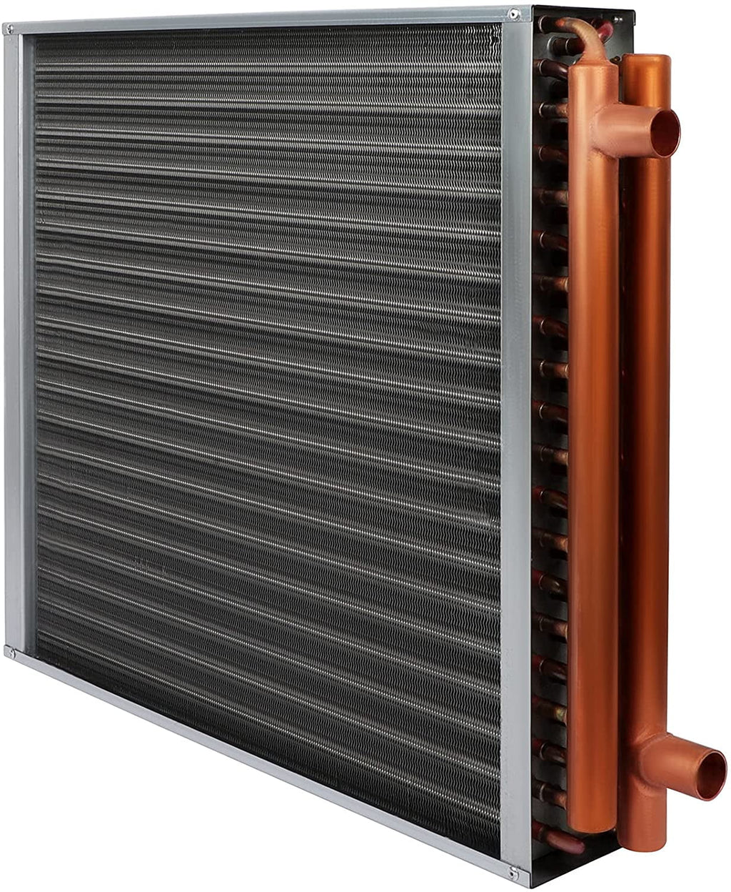 20" x 20" Fluid to Air Heat Exchanger with 1" Alloy Ports Perfectly with Outdoor Furnace Ideal for Residential HVAC System