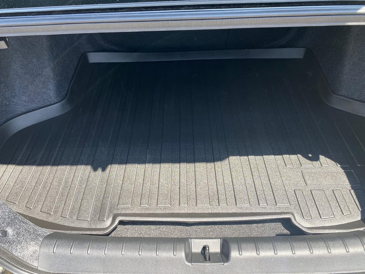 EACCESSORIES EA Cargo Liner – Trunk Mat for Honda Civic Sedan 2016-2021 – Weather-Resistant Trunk Mats for Cars with Raised Lip – Non-Slip Car Trunk Mat Rubber – Easy to Install – Laser Pre-Cut Design