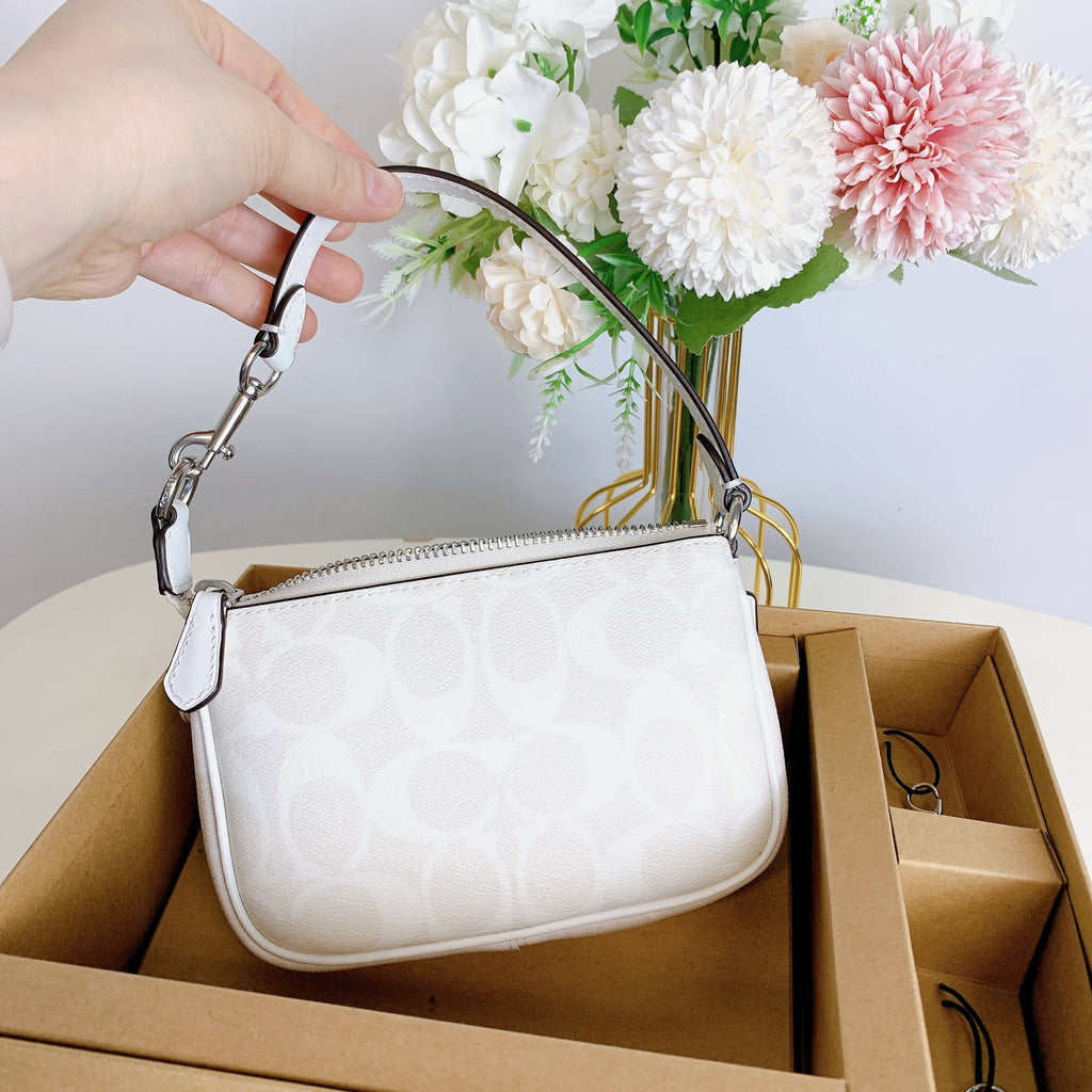 Coach CN045 Boxed Nolita 15 In Signature Canvas IN Chalk Glacier White Multi