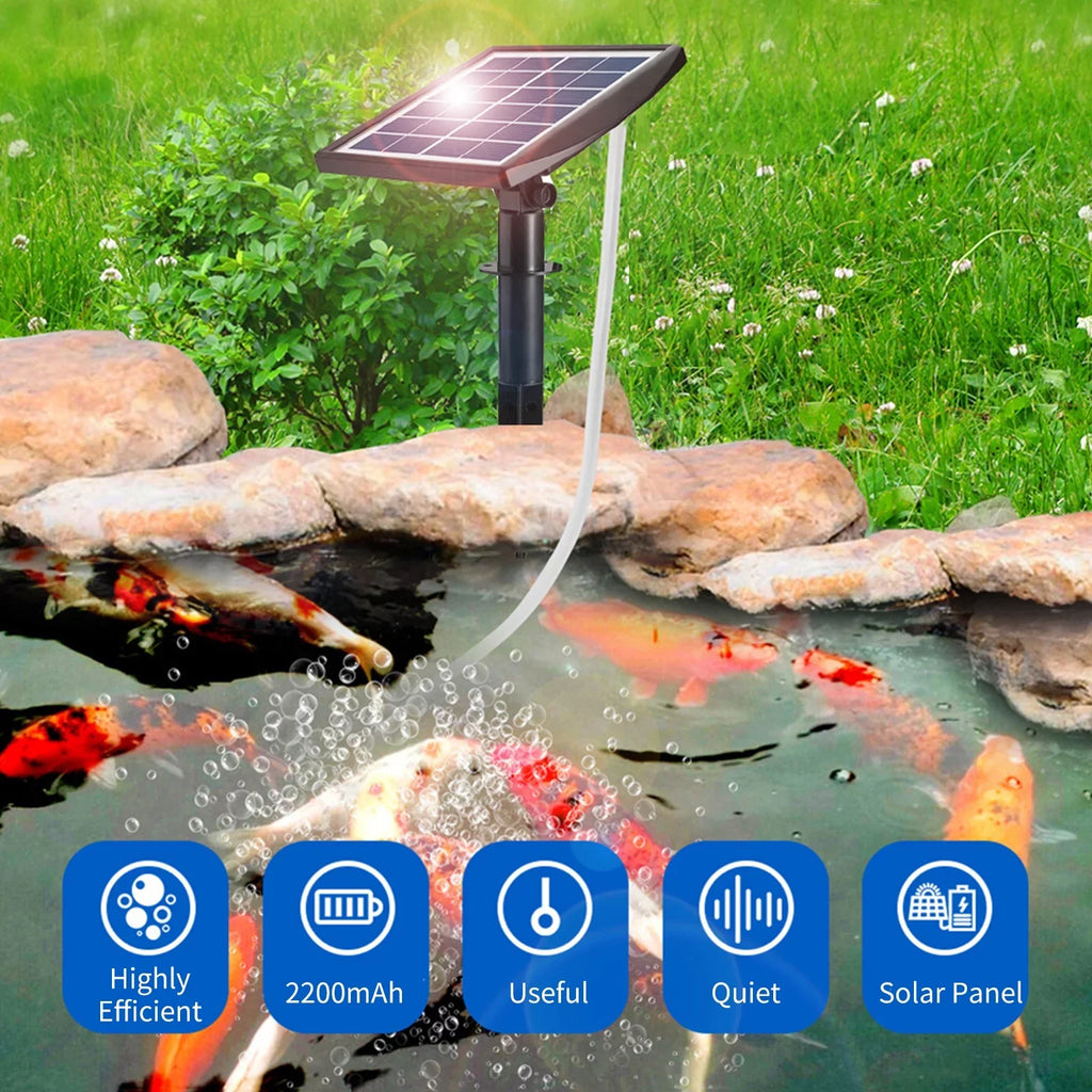 Oxygenation pump,8.2ft Channel 2 Solar Pump With Aerator Air 6v 2w Solar Fish Pool Pond 2w Solar Pump Pool Pump Aerator Fish 2 Air Bubble Air Pump Aerator Maiju
