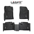 LASFIT Car Floor Mats for 2016-2021 Dodge Durango (2nd Row Bench Seat Only) / Jeep Grand Cherokee(NO Jeep Cherokee), All Weather TPE Floor Liners Set, 1st and 2nd Row, Black