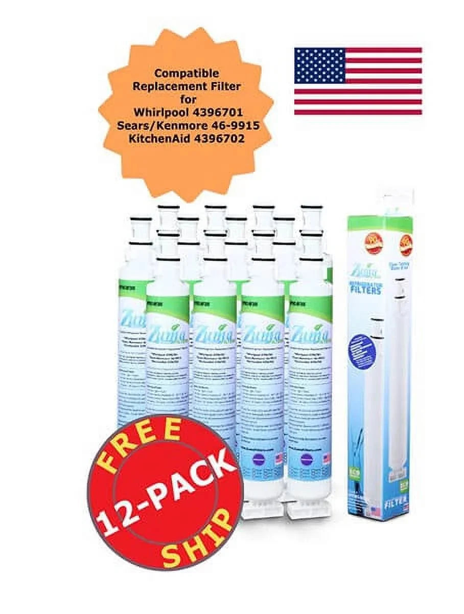 ZUMA Brand , Fluid and Ice Filter , Model # OPFW3-RF300 , Compatible with Whirlpool® RWF1021 - 12 Pack - Made in U.S.A.