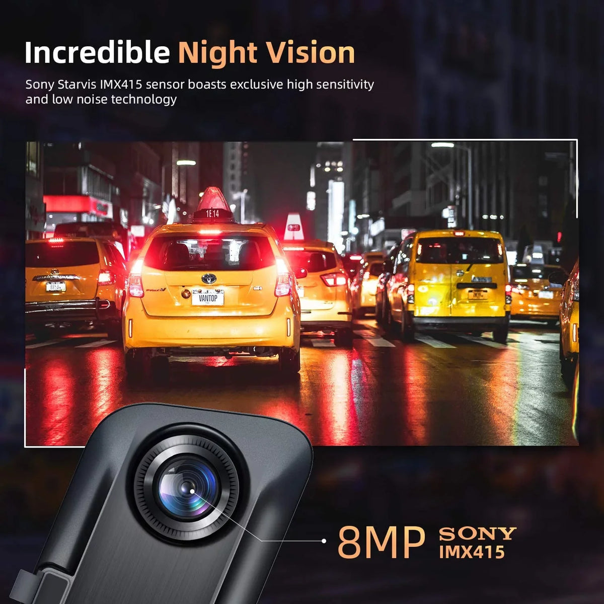 4K 12" Mirror Dash Cam - Vantop H612T Front & Rear View Dual Dash Camera, IPS Touch Display Voice Control Cars Mirror Camera W/Night Vision Parking Monitor