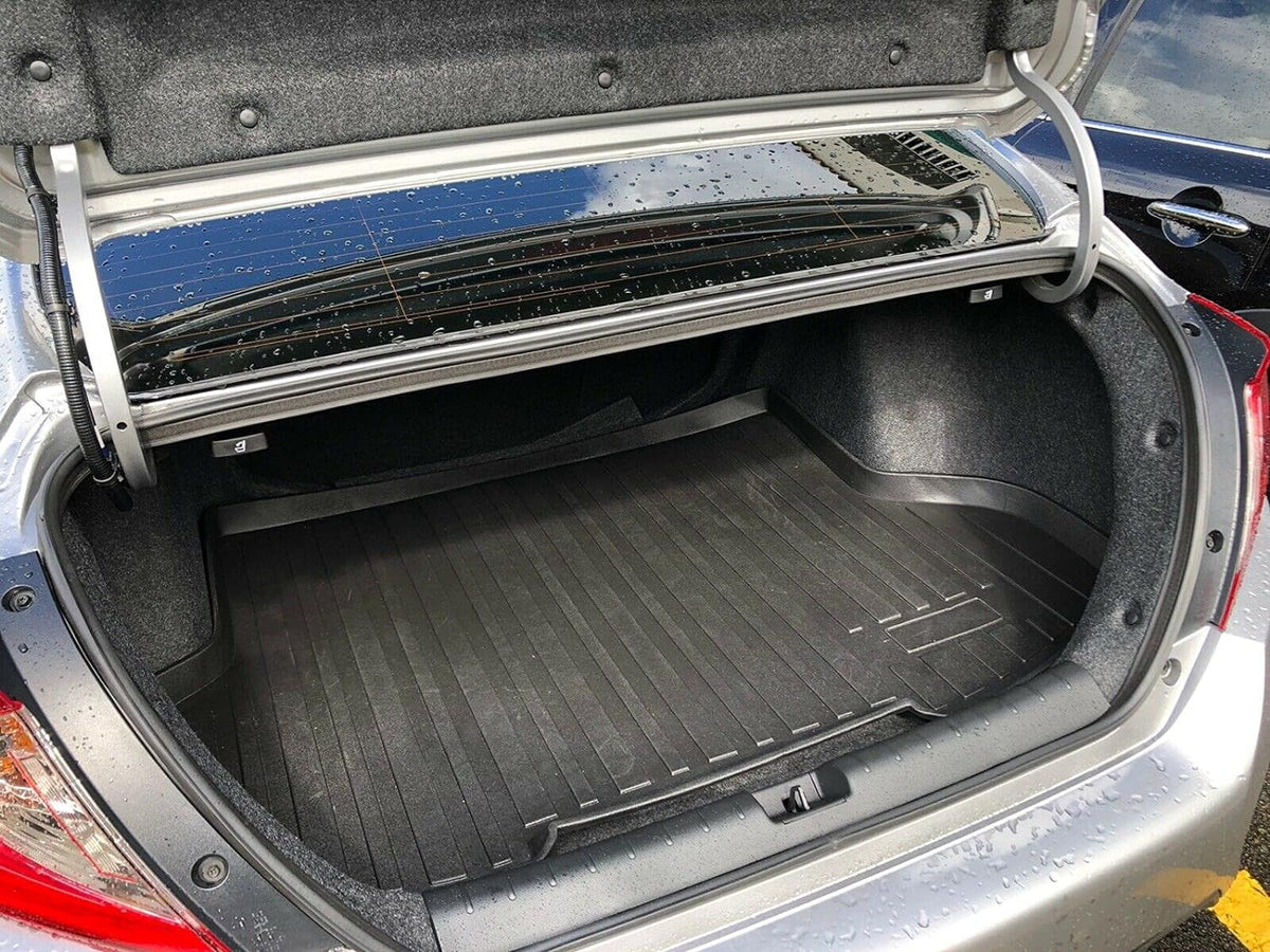 EACCESSORIES EA Cargo Liner – Trunk Mat for Honda Civic Sedan 2016-2021 – Weather-Resistant Trunk Mats for Cars with Raised Lip – Non-Slip Car Trunk Mat Rubber – Easy to Install – Laser Pre-Cut Design