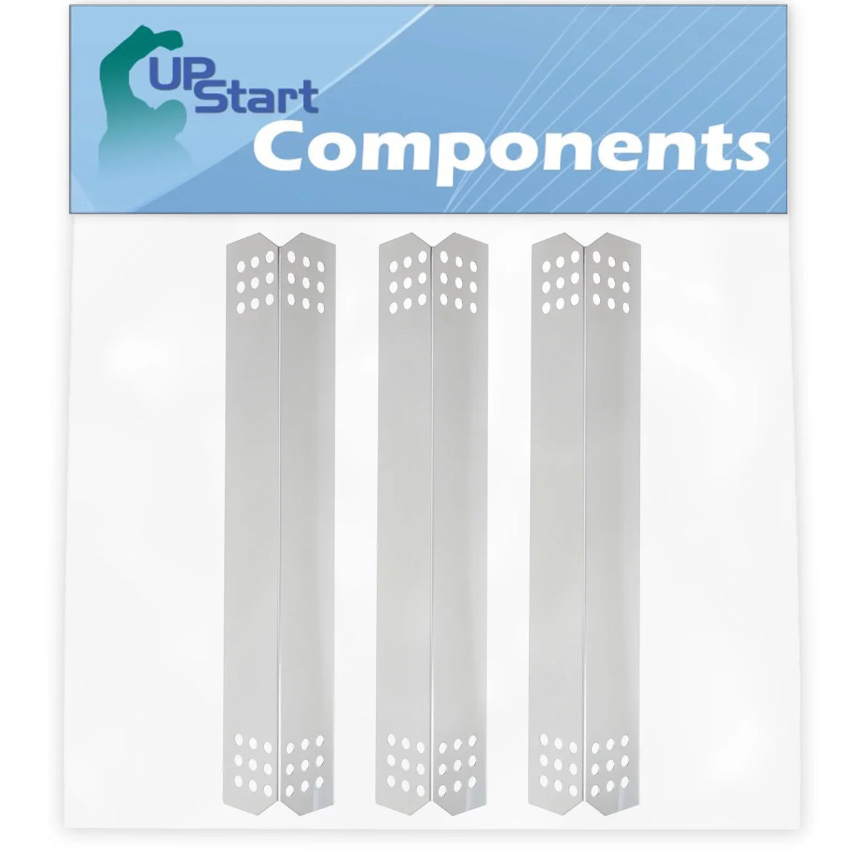 3-Pack BBQ Grill Heat Shield Plate Tent Replacement Parts for Nex 720-0336D - Compatible Barbeque Stainless Steel Flame Tamer, Guard, Deflector, Flavorizer Bar, Vaporizer Bar, Burner Cover 16 1/8"