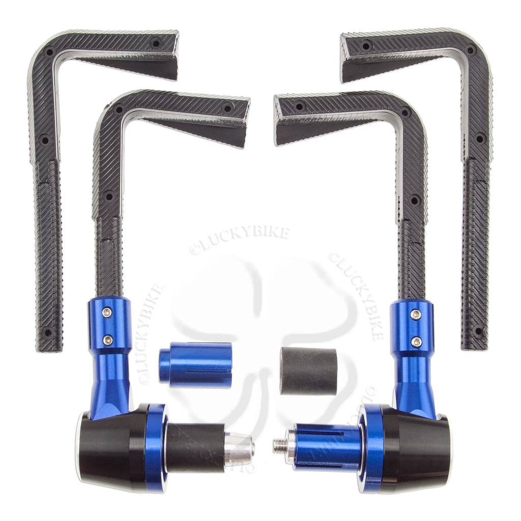 Blue Lever Guard 7/8" & 6mm CNC Race Universal Hand Block PVC Bar End