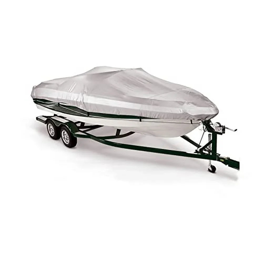 Savvycraft Boat Cover 12'-14', Heavy Duty Liquid Marine Grade Polyester fits V-Hull Runabouts, Pro-Style Bass Boats, Fish & Ski Boats 12ft-14ft Long, Beam up to 68"