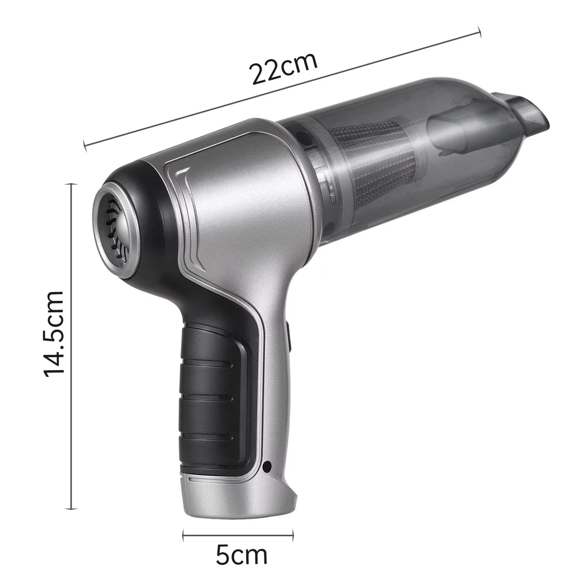 Tomfoto Handheld Car Handheld Cordless Cleaner Portable Air Duster & Hand Pump With 19000Pa Strong Suction USB for Pet Hair Dust Gravel Cleaning Home Office