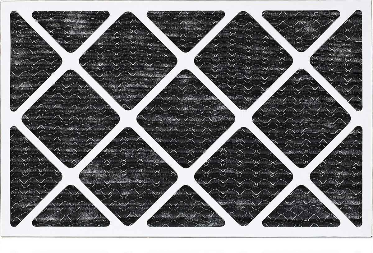 Filterbuy 14x20x1 MERV 8 Odor Eliminator Pleated HVAC AC Furnace Air Filters with Activated Carbon (12-Pack)