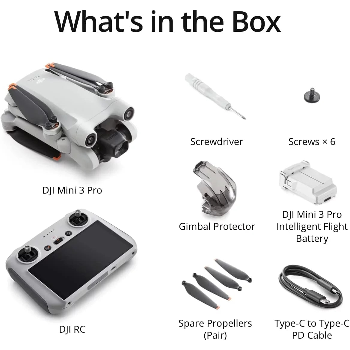DJI Mini 3 Pro Camera Drone Quadcopter + RC Smart Remote (With Screen) 4K/60fps Video; 48MP; 34min Flight Time; Tri-Directional Obstacle Sensing Bundle w/ Deco Gear Backpack + 128GB Card &Accessories