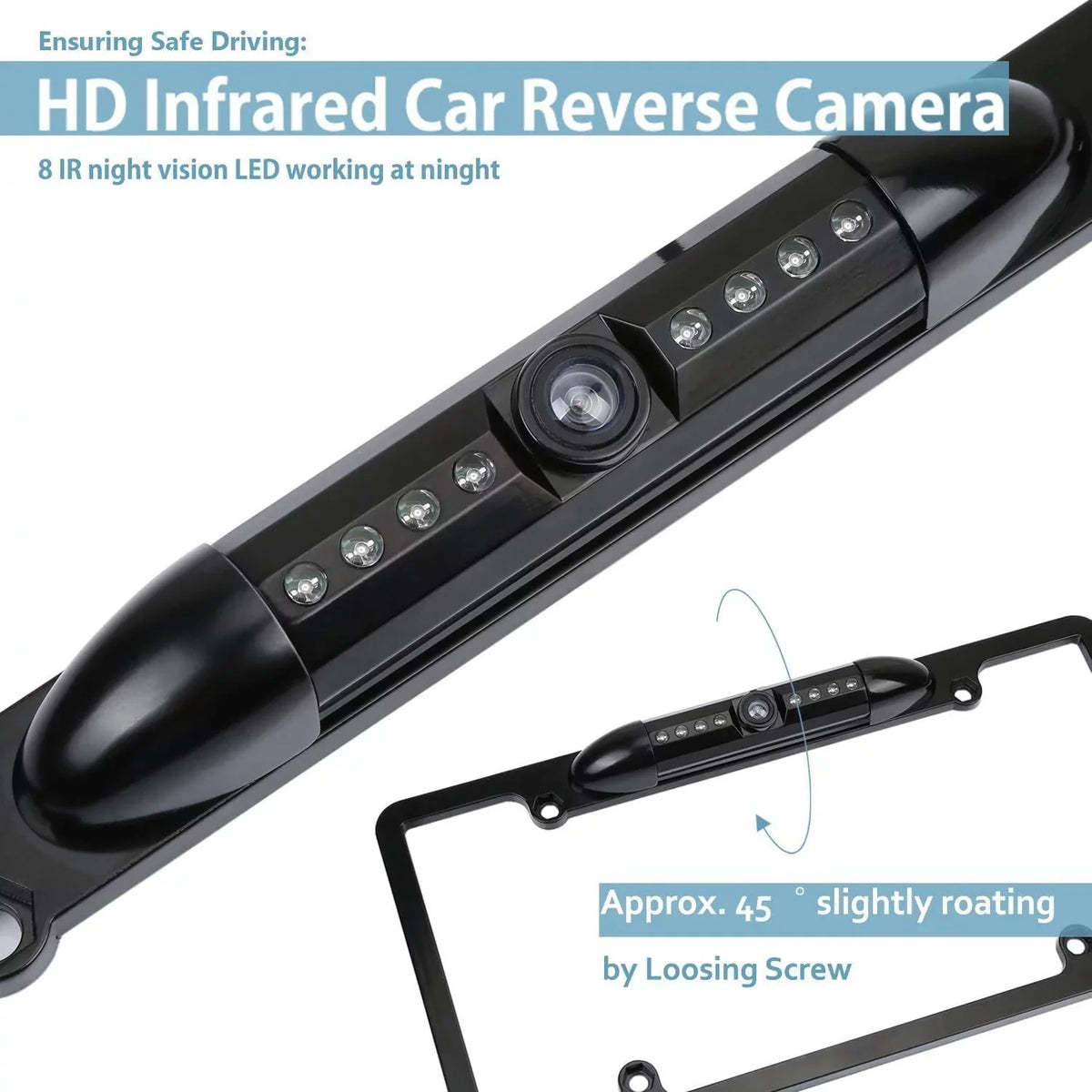 CAM108 Backup Camera License Plate HD Night Vision Rear View 170° Angle Fluid Compatible with Pioneer Car Radio DMH-100BT DMH-WT8600NEX DMH-160BT DMH1770NEX AVH-120BT AVH-210EX AVH-2550NEX