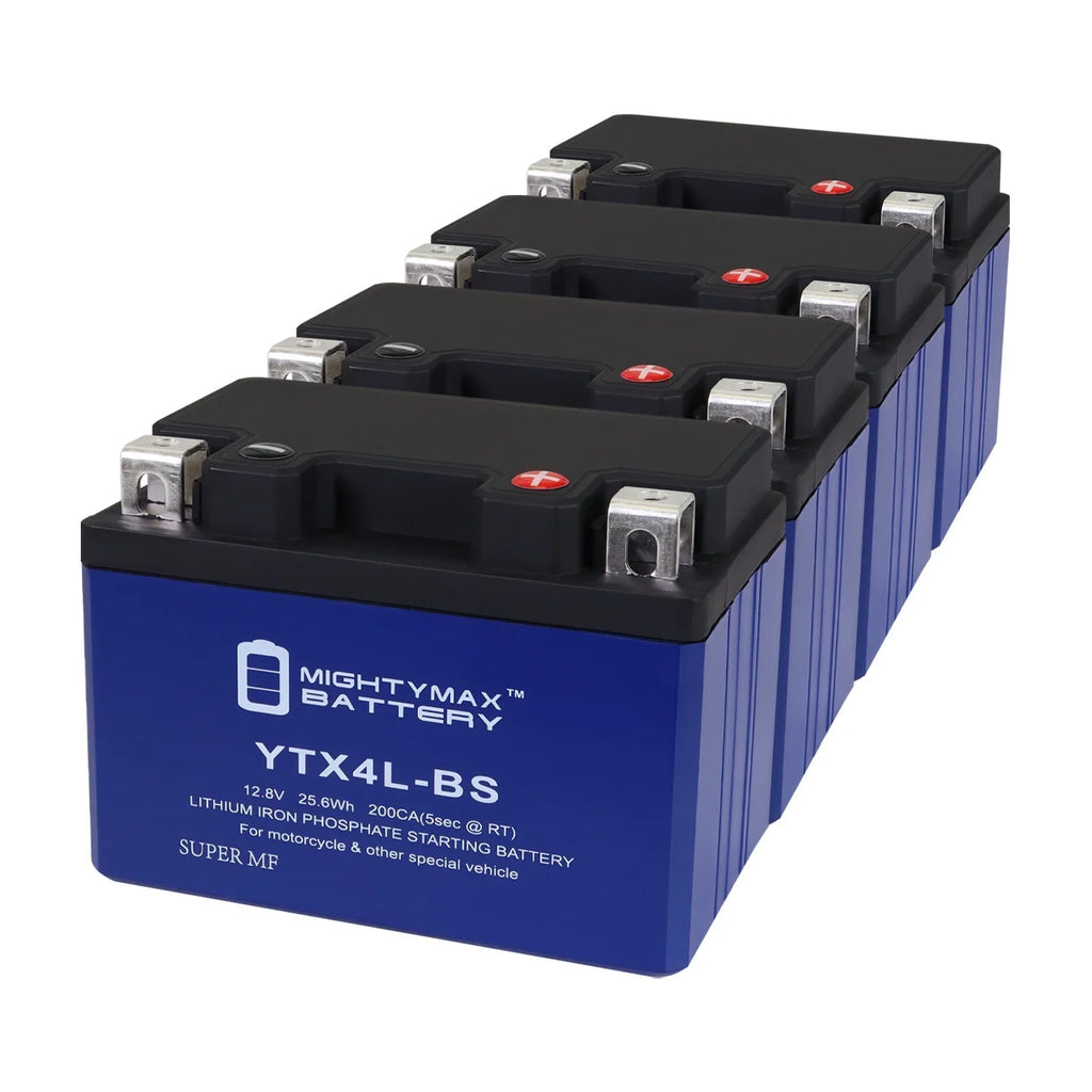 YTX4L-BS Lithium Replacement Battery Compatible with Sea-Doo YTX4L-BS GSX 96-00 - 4 Pack