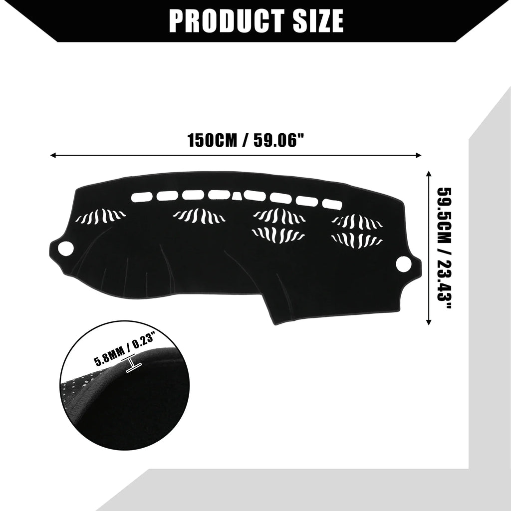 Unique Bargains Dash Cover for Audi Q7 2007-2015 Center Console Dashboard Cover Non-Slip Polyester Black 1 Pcs