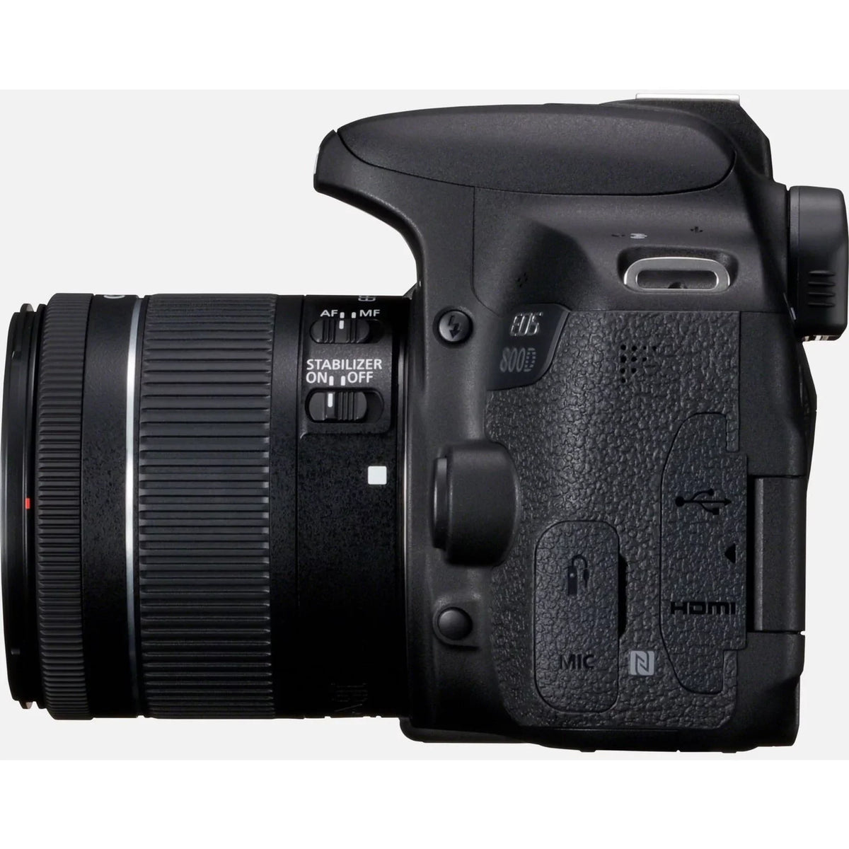 EOS 800D 24.2 Megapixel Digital SLR Camera with Lens, 0.71", 2.17", Black