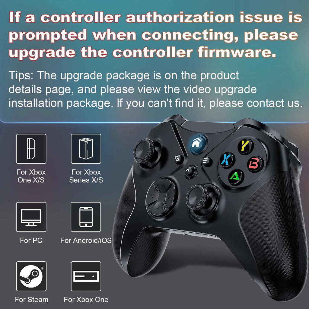 Wireless Xbox Controller for Xbox One X-S/ Xbox Series X-S/ PC, Support Turbo and Macro Function, with Six-Axis Sensor and Dual Vibration