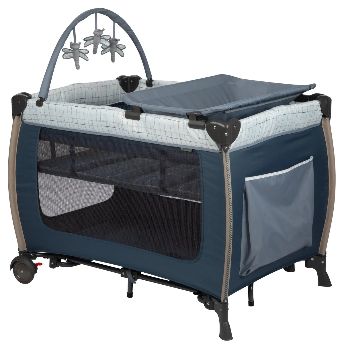 Monbebe Willow Rocking Play Yard with Full Size Bassinet; Plaid