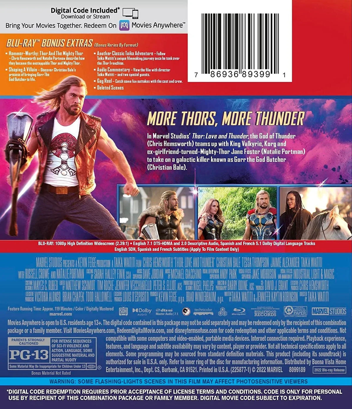 Thor: Love and Thunder (Blu-ray + Digital Code)