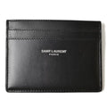 Pre-Owned Saint Laurent Card Case Business Holder YSL SAINT LAURENT Logo Studs Leather Black (New)