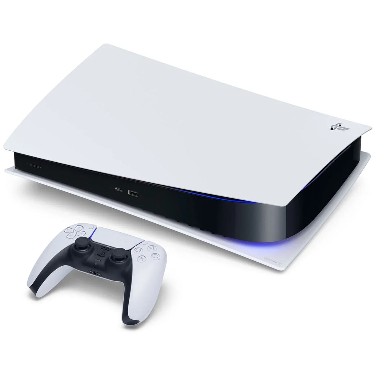 Playstation 5 Disc Version Console with Extra White Controller, White PULSE 3D Headset and Ghost of Tsushima Director's Cut Bundle with Cleaning Cloth
