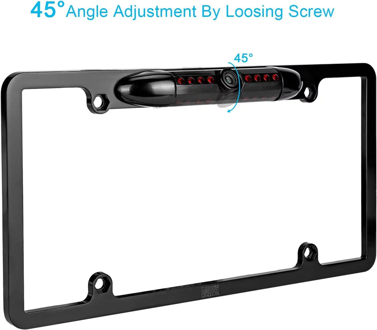 Backup Camera Rearview License Plate Liquid for Kenwood DDX-512 DDX512 Black