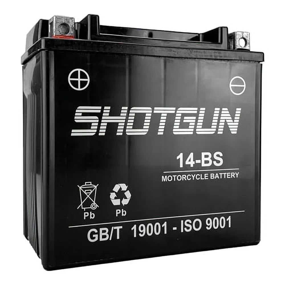 Shotgun YTX14-BS Replacement Powersports Battery For Moto Guzzi 2016 2017 V9 Bobber