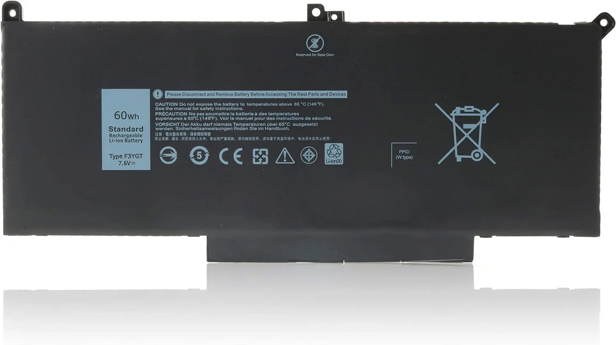 New F3YGT 60wh Notebook y for Latitude 12 7000 7280 7290/13 7000 7380 7390 p29s002 / 14 7000 7480 7490 p73g002