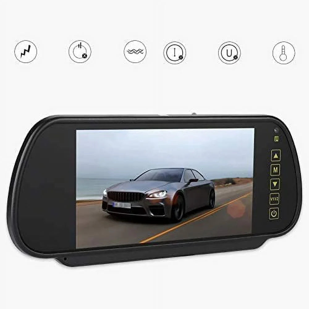 Bileeko Car Rear View Mirror 7 Inch LCD Vehicle Monitor Display for Parking