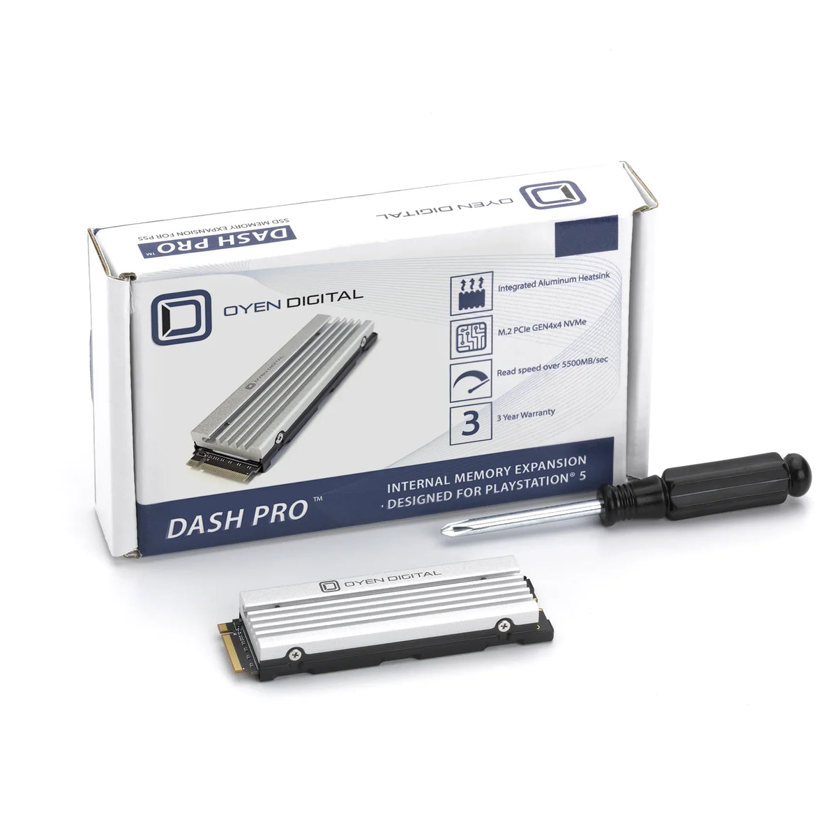 Dash Pro 8TB NVMe PCIe SSD with Heatsink, Compatible with PS5 Internal M.2 Slot