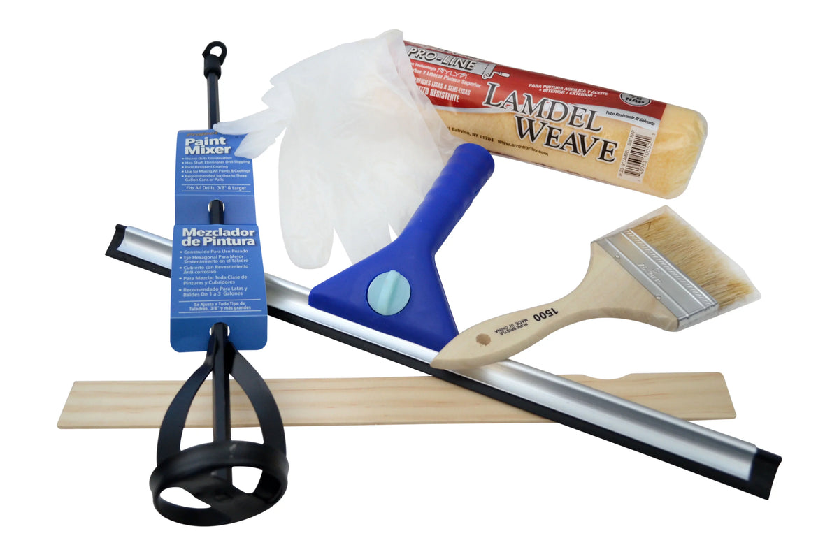EPOXY-COAT - High Efficiency DIY Epoxy Floor Coating "Standard" Full Kit (Clear), 3.0 gal, covers up to 500sf or 2 Car Garage