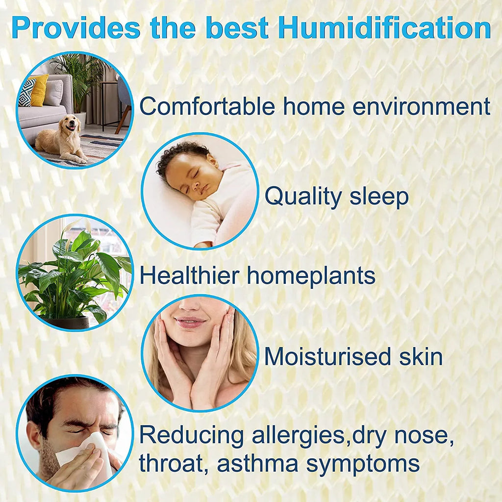 HQRP 4-pack Humidifier Filter for Idylis 0110950 Wick Filter H65 / H65-ID / RPS H65-C Replacement
