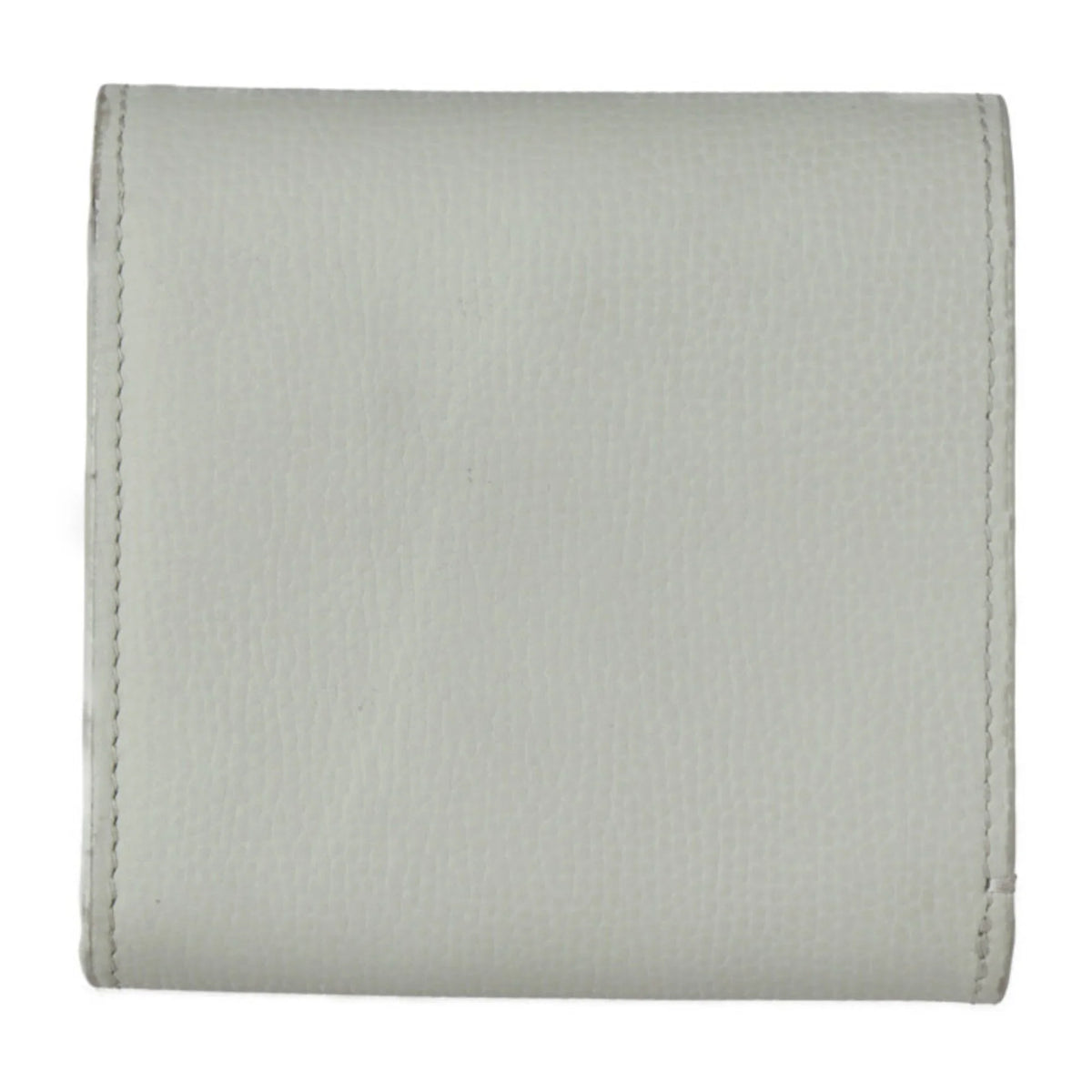 Pre-Owned LOEWE Loewe ANAGRAM COMPACT FLAP WALLET Anagram compact flap wallet folio C821L57X01 leather light green series silver metal fittings L-shaped fastener (Good)