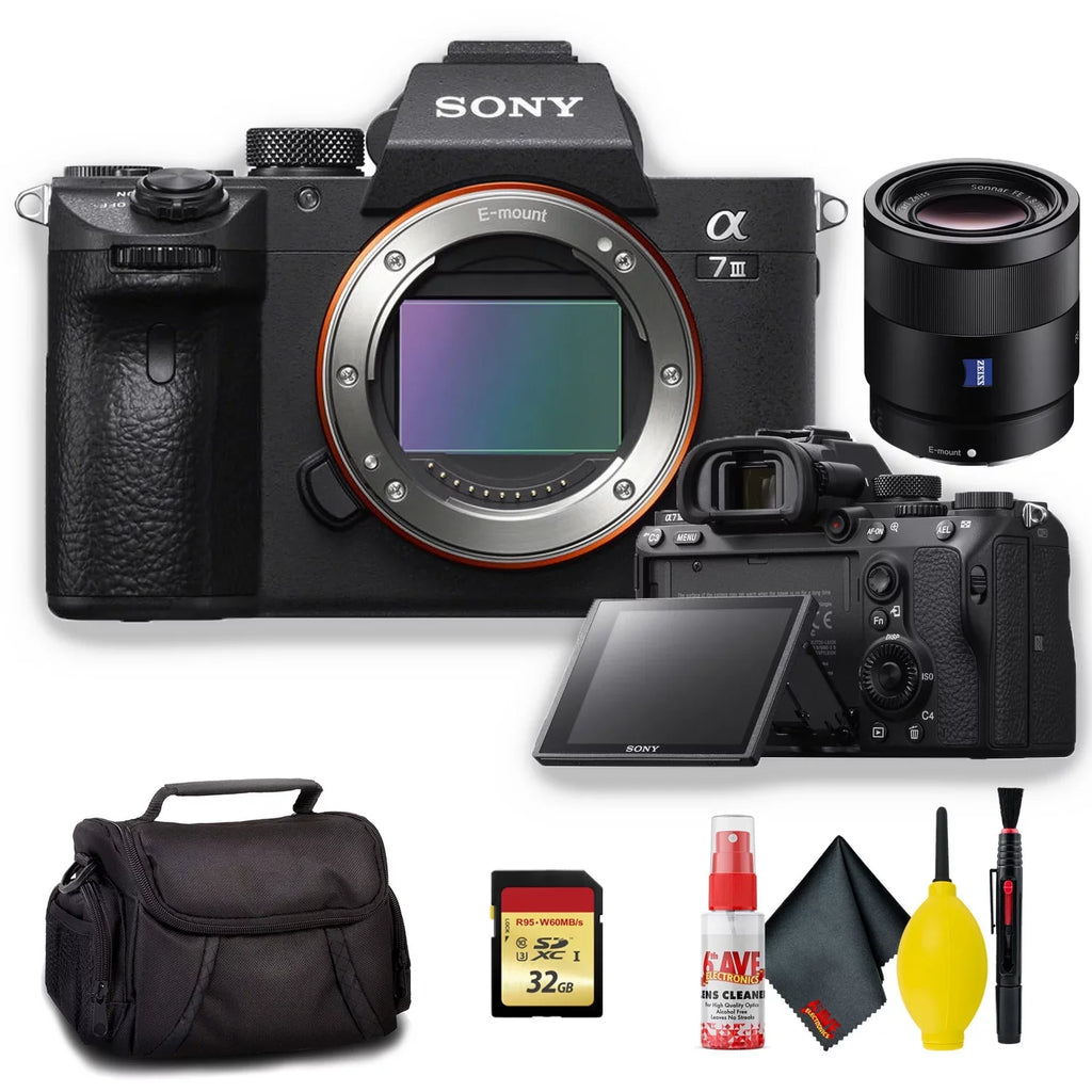 Alpha a7 III Mirrorless Digital Camera with FE 55mm f/1.8 ZA E-Mount Lens - Standard Kit