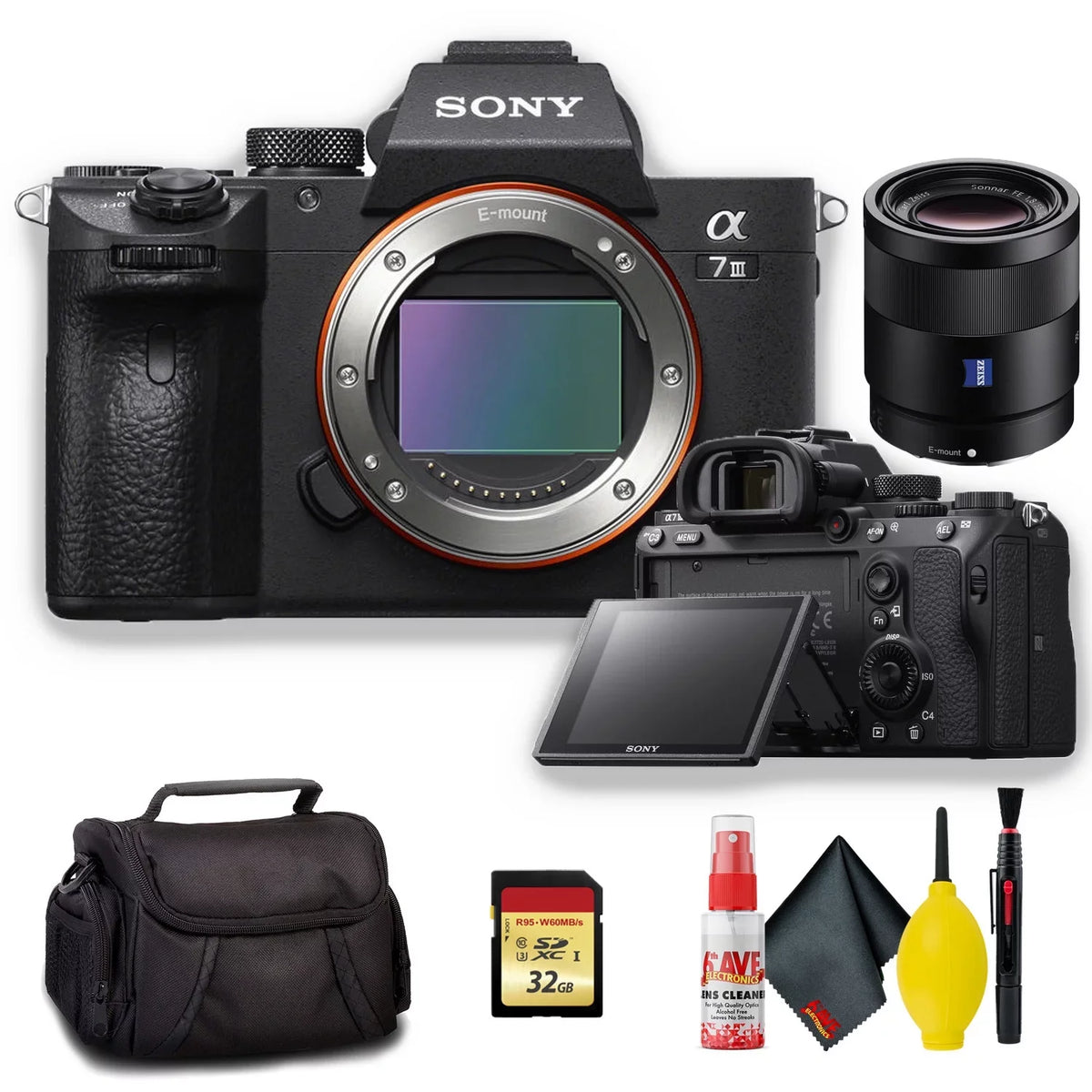 Alpha a7 III Mirrorless Digital Camera with FE 55mm f/1.8 ZA E-Mount Lens - Standard Kit