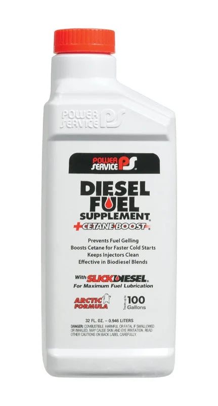 POWER SERVICE PRODUCTS 1025 Diesel Fuel Supplement,Amber,32 oz. G5573246