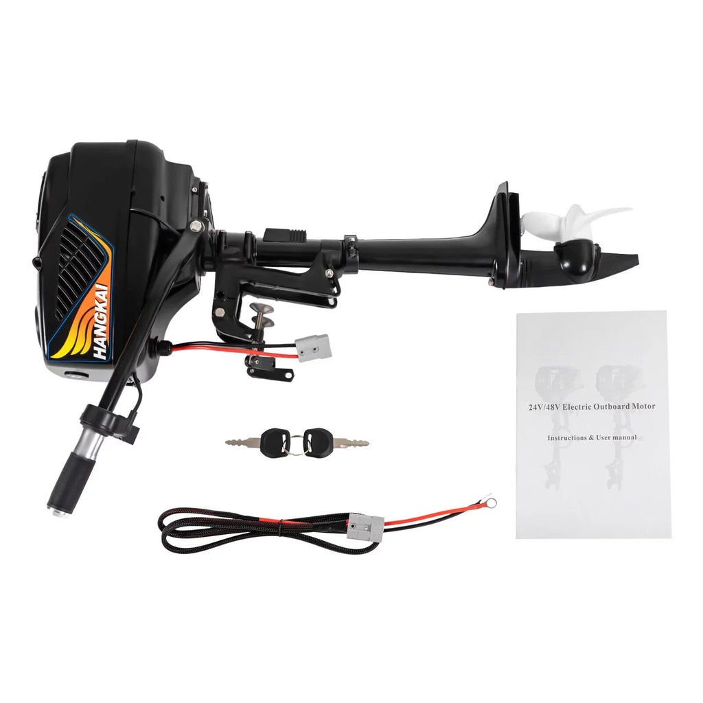 5HP Electric Trolling Motor with Pure Metal Brushless,Outboard Motor - 48V/1200W Boat Motor for Kayak, Small Ships, Paddle Boats, Fiberglass Boats, and Wooden Boats