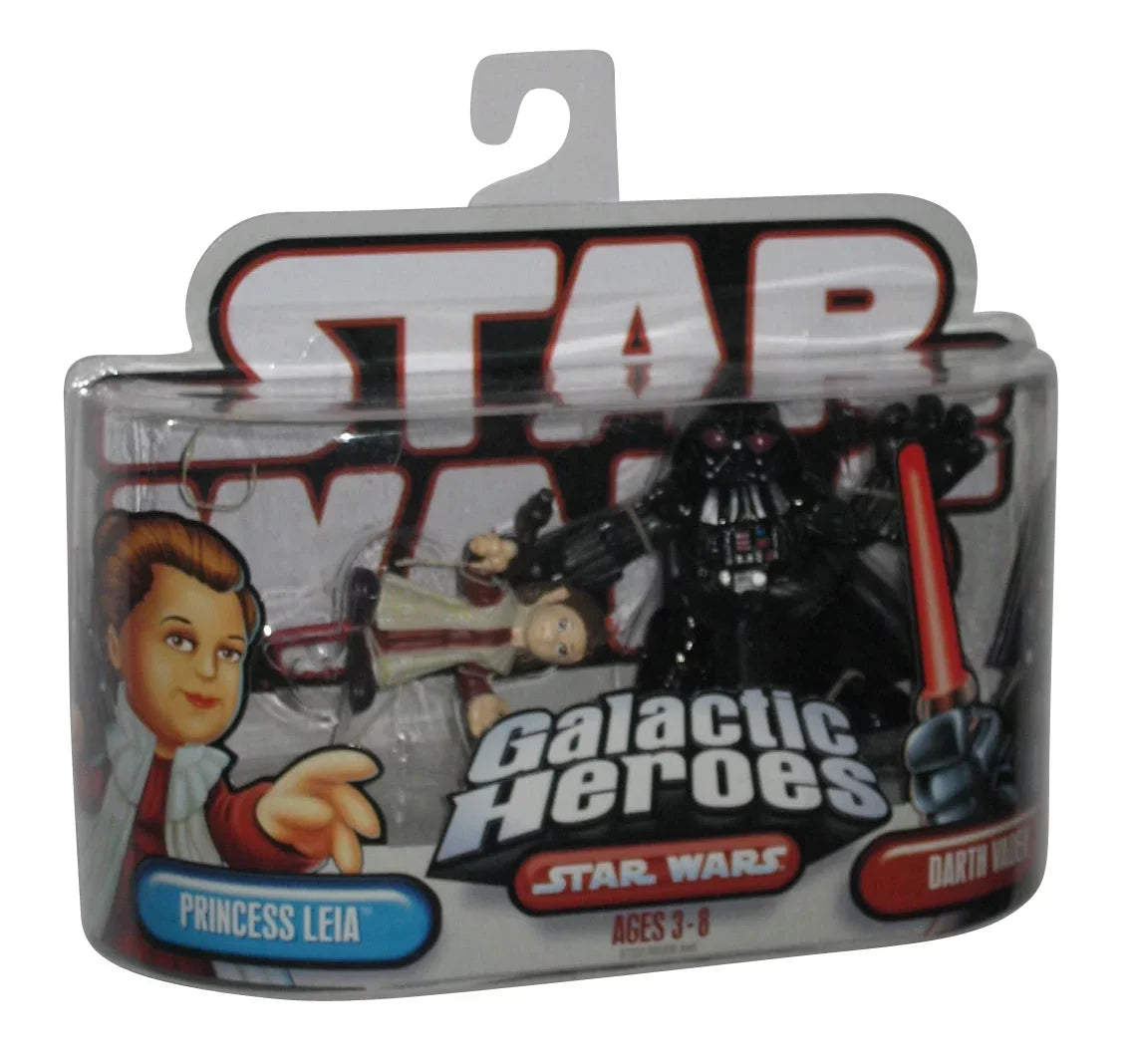Star Wars Galactic Heroes Princess Leia & Darth Vader (2006) Hasbro Figure Set