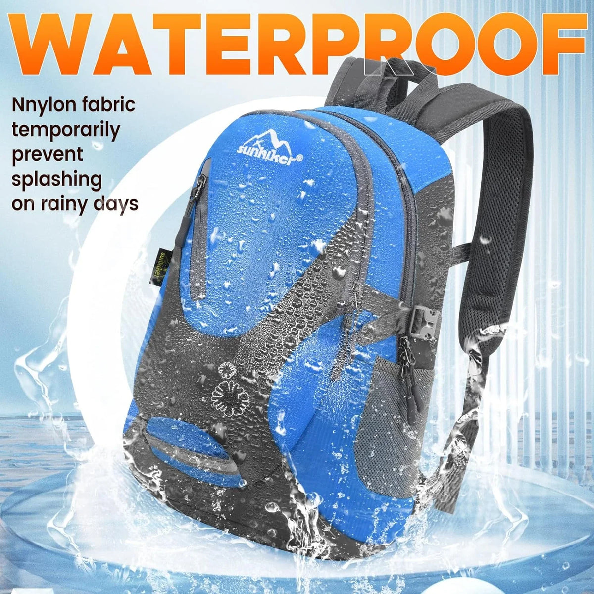 sunhiker Cycling Hiking Backpack Resistant Travel Backpack Lightweight SMALL Daypack M0714 Small Blue