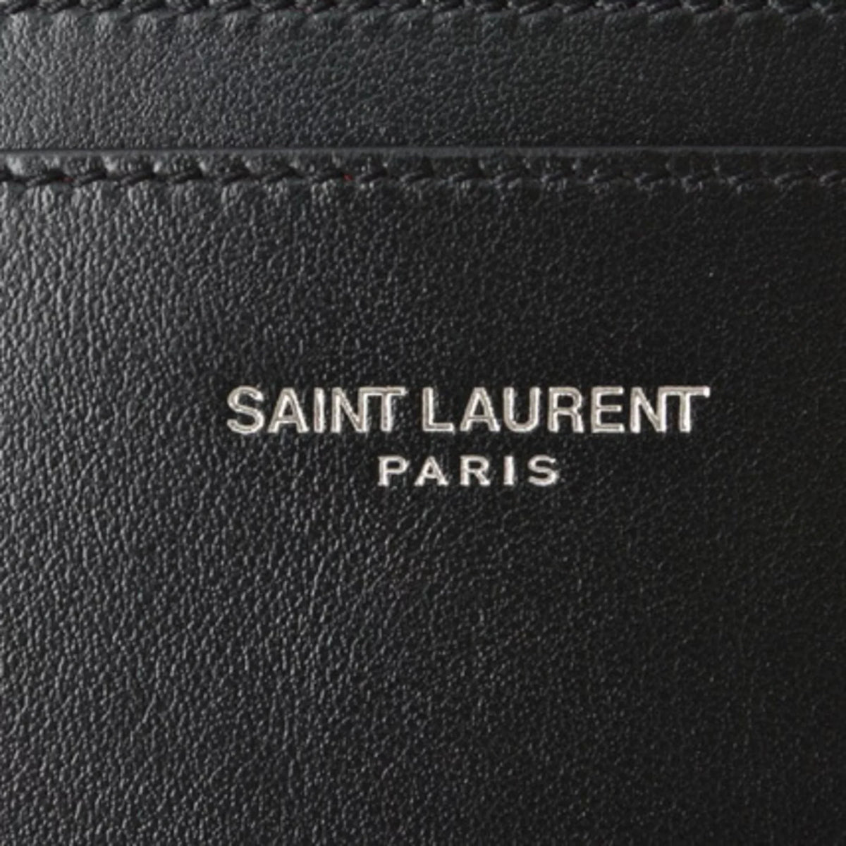 Pre-Owned Saint Laurent Card Case Business Holder YSL SAINT LAURENT Logo Studs Leather Black (New)