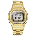 Sanda Top Brand Luxury Men's Watches Led Digital Watch Men 5atm Casual Liquidproof Wristwatch Steel Clock Relogio Masculino 390 - Digital Wristwatches