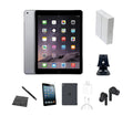 Restored Apple iPad Air 2 A1566 (WiFi) 16GB Space Gray Bundle w/ Case; Box; Bluetooth Earbuds; Tempered Glass; Stylus; Stand; Charger (Refurbished)
