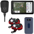 Garmin 010-02406-00 Tread Powersport 5.5 Inch Monitor Off-Road Navigator with Group Radio Bundle with Deco Essentials 2-Pack Tactical Emergency Paracord Bracelet and Deco Gear 8000 mAh Power Bank