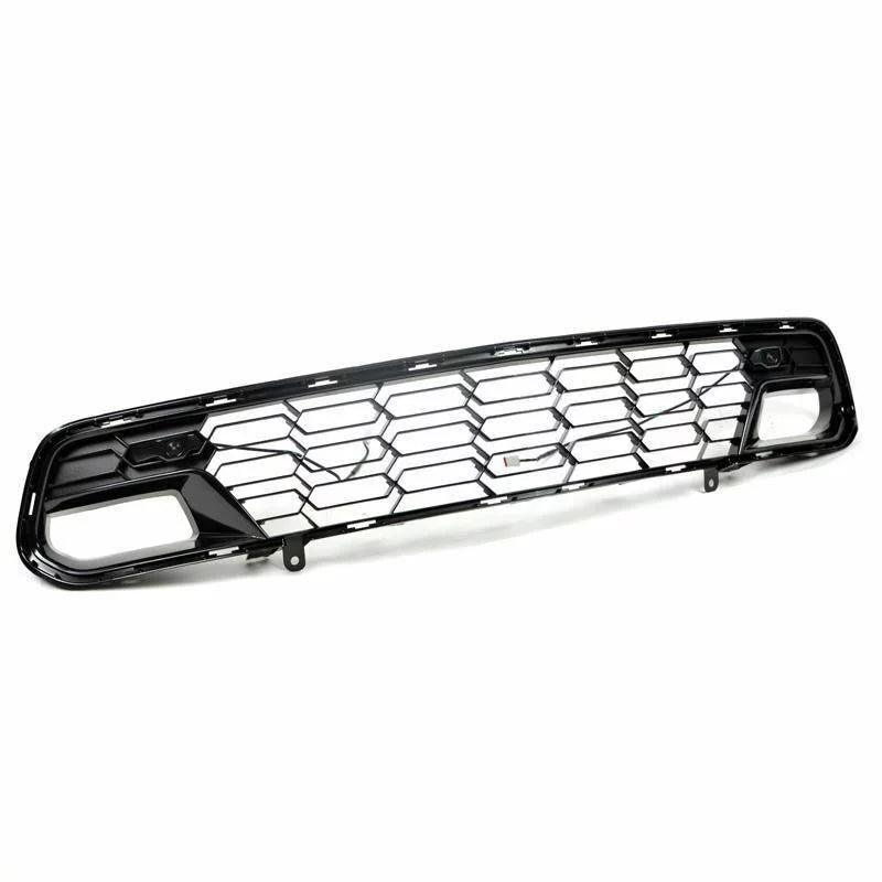 Extreme Online Store Replacement for 2014-2019 Chevrolet Corvette C7 All Models | GM Factory Z06 Style Painted Carbon Flash Metallic Front Bumper Lower Grille Cover (with Front Camera Bracket)