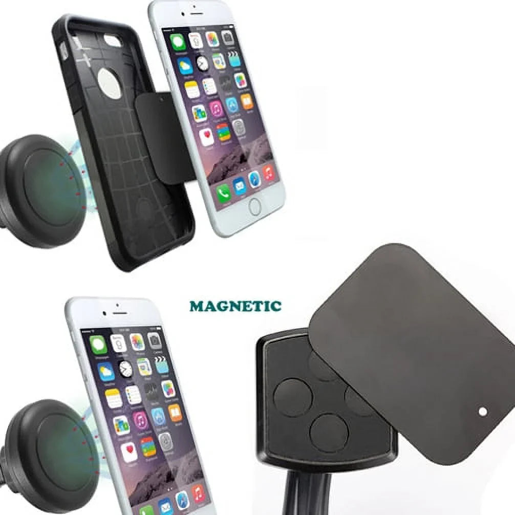 Premium Magnetic Car Mount Dash Windshield Holder Window Rotating Dock Stand Strong Grip Adjustable Suction NYQ for Galaxy J7 Perx V (2017), Mega 2 Note 2 On5 Prevail LTE S4, S5 Active, Mini