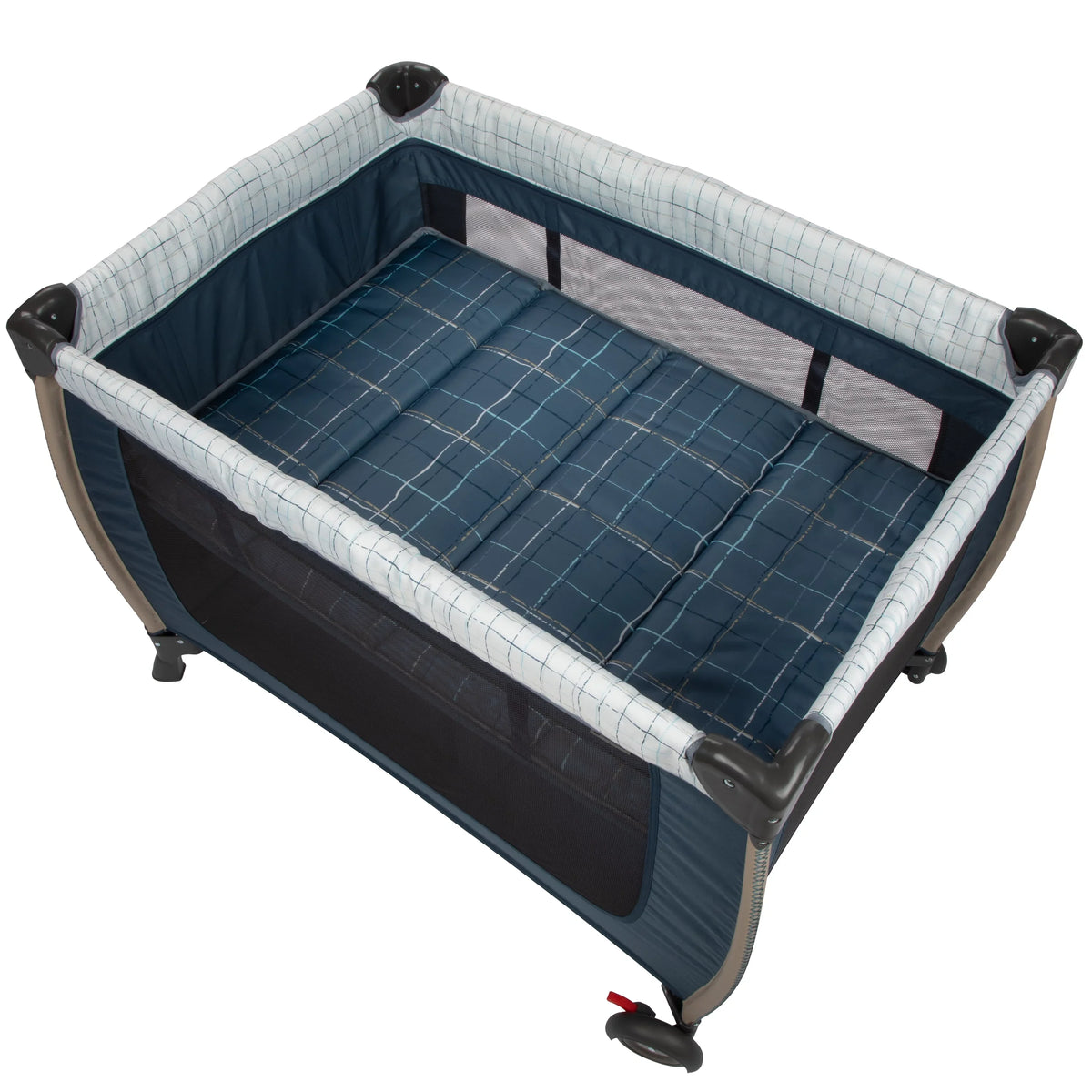 Monbebe Willow Rocking Play Yard with Full Size Bassinet; Plaid